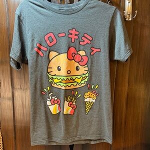 Hello Kitty Charcoal Tee with Colorful Print